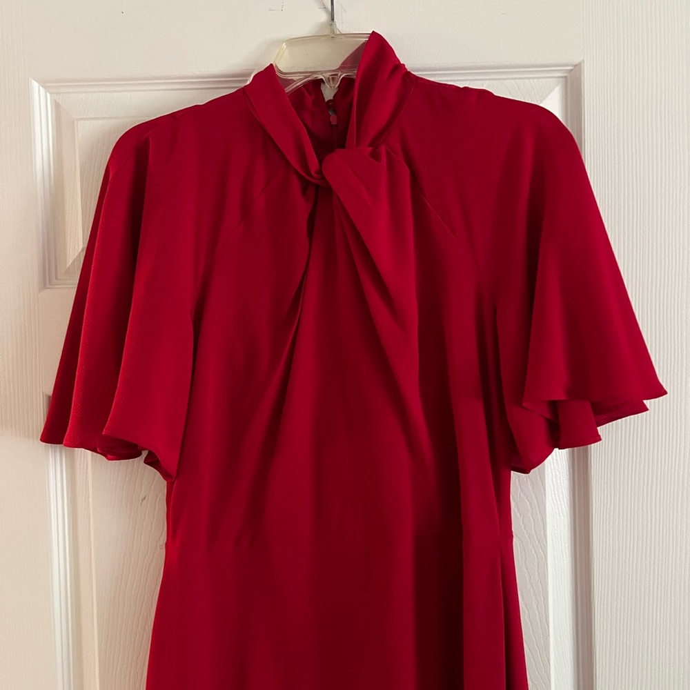 Maggy London Asymmetrical Red Dress - Picture 2 of 3